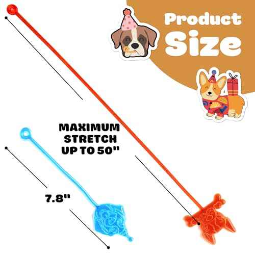48PCS Dog Party Favors - 24PCS Dog Temporary Tattoos & 24PCS Dog Stick Hands - Perfect Birthday Favors, Goodie Bag Stuffers, Treasure Box Toys, Classroom Prizes, and Student Gifts