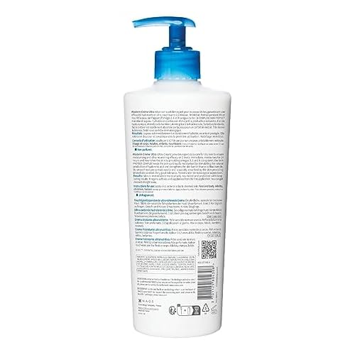 Bioderma Atoderm Ultra Cream Duo Pack,Hydrating Body Moisturizer for Normal to Dry Sensitive Skin 16.9 Fl Oz,(Pack of 4)