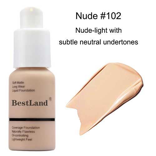PHOERA 2-Pack Liquid Foundation - Full Coverage, Long-Lasting, Oil-Free