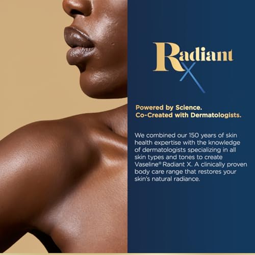 Vaseline Radiant X Skin Care Set ?Even Tone Nourishing Body Lotion with 1% Niacinamide, Deep Nourishment Body Cream with Vitamin C + Hydrating Body Oil with Vitamin E (3 Piece Set)