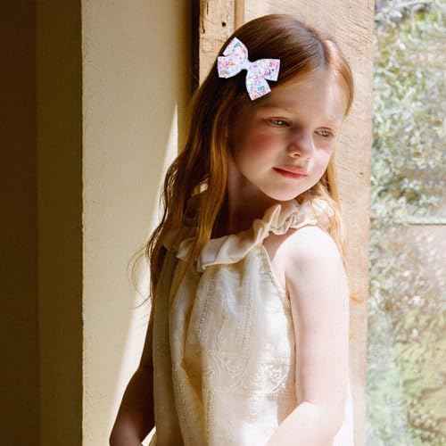 3" Happy Birthday Hair Bow for Baby Girls 1 2 3 4 5 6 Years Glitter Sprinkle Decorations Confetti Ice Cream Party Pink Dress Accessories Gift for Toddlers Teens Kids Her Birthday