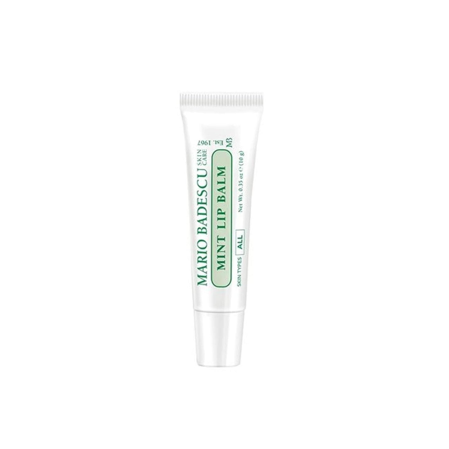 Mario Badescu Moisturizing Mint Lip Balm for Dry Cracked Lips, Infused with Coconut Oil and Shea Butter, Ultra-Nourishing Lip Care Moisturizer for Soft, Smooth and Supple Lips, 0.35 Oz