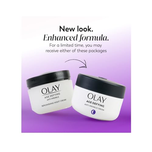 Olay Age Defying Anti-Wrinkle Replenishing Night Face Cream, 2.0 Ounce, 3 Count