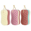 3-Pack Large Bath Sponges with Hanging Rope | Body Scrubber