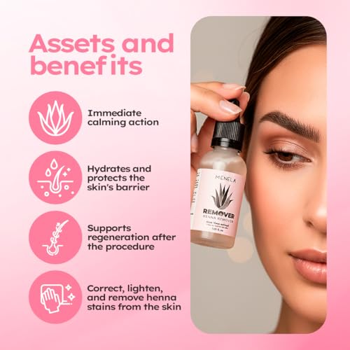 Menela Eyebrow Henna Remover 30ml with Aloe Vera