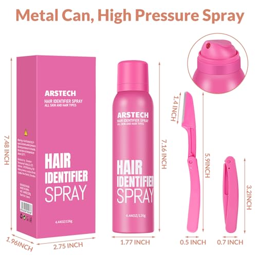 Hair Identifier Spray for Face Shaving Dermaplaning - Rose 2 Pack - Sweet Floral Scent
