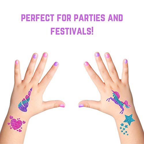 GirlZone Unicorn Glitter Tattoo Kit - 33 Pieces