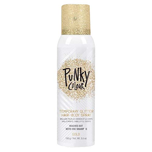 Punky Gold Glitter Spray for Hair & Body, 3.5 oz