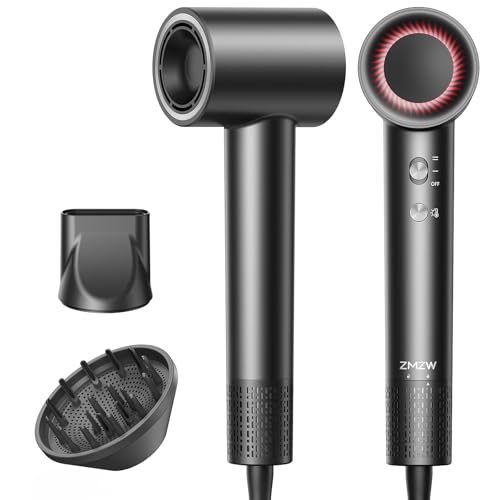 High-Speed Ionic Hair Dryer with 160,000 RPM Motor & Diffuser