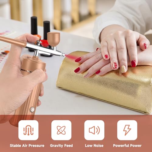Cordless Airbrush Kit with 0.3mm Tip - Rechargeable Spray Gun