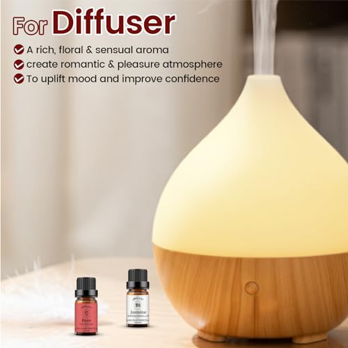 Organic Rose & Jasmine Essential Oil Set - 2x10ML