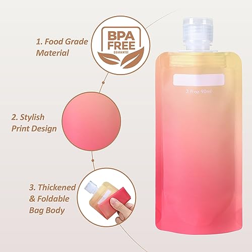 PACKISM 12-Pack Travel Pouches 3oz TSA Approved Leak-Proof
