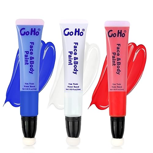 Red White Blue Face Paint Stick - Washable Halloween Makeup