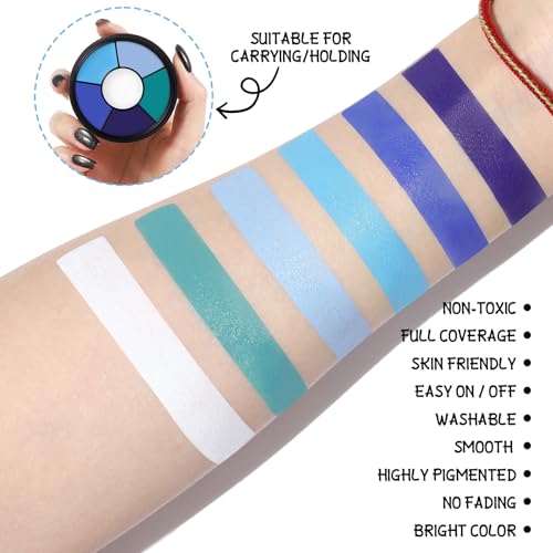 BOBISUKA 6-Color Washable Face & Body Paint for Cosplay