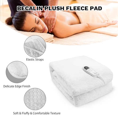 Massage Table Warmer Heating Pad Professional SPA Massage Bed Warmer with 12 Timer & 9 Heat Settings & Overheat Protection for Massage Bed & Spa, Thickened & Soft Fleece, 30" x 71"