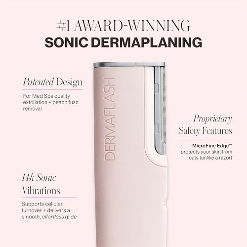 DERMAFLASH LUXE+ Sonic Dermaplaning Tool for Face