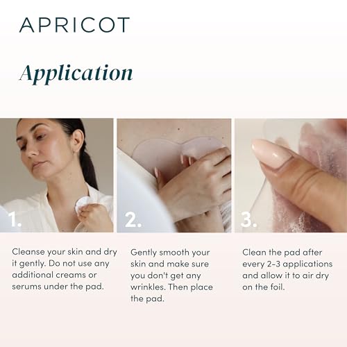 APRICOT Hyaluronic Acid Silicone Chest Wrinkle Pad 30x Reusable Anti-Aging Skin Tightening