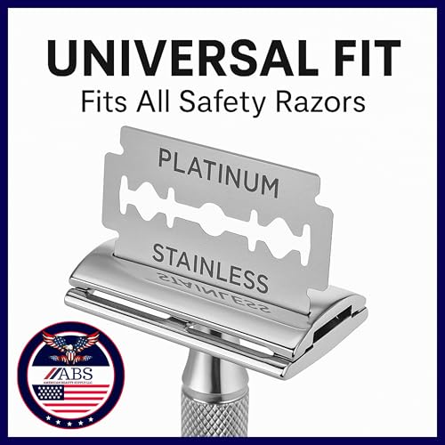 Double Edge Safety Razor Blades Sampler Pack for Men-Includes 4 Top Global Brands: Feather Astra Personna Derby-Comfortable Shaving ?Fits All Double Edge Safety Razors (100)
