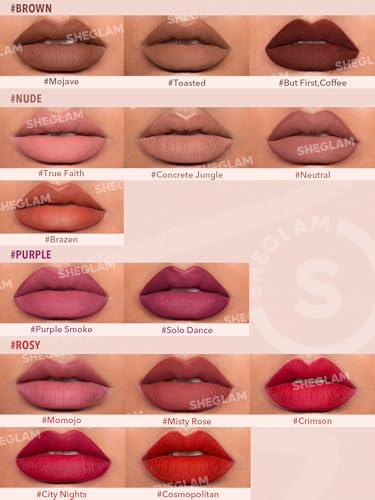 SHEGLAM Creamy Matte Lip Liner Pencil - High Pigment, 14 Shades