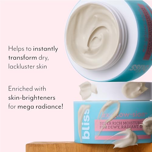 Bliss Ex-glow-sion Super Rich Face Moisturizer for Dewy, Radiant Skin | Advanced Shea Butter Nourishes & Hydrates and Micro Magic Skin-renewing Microdermabrasion Scrub (Packaging May Vary)