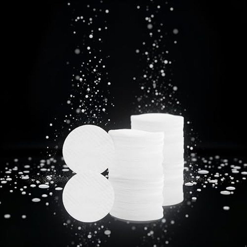 100 Pack Disposable Facial Cleansing Pads - Soft Non-Woven Cotton, 2.36"