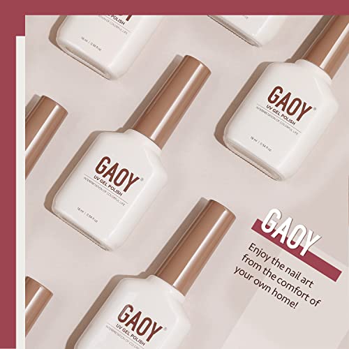 GAOY Sheer Nude Gel Nail Polish 16ml UV Light Cure for Nail Art DIY