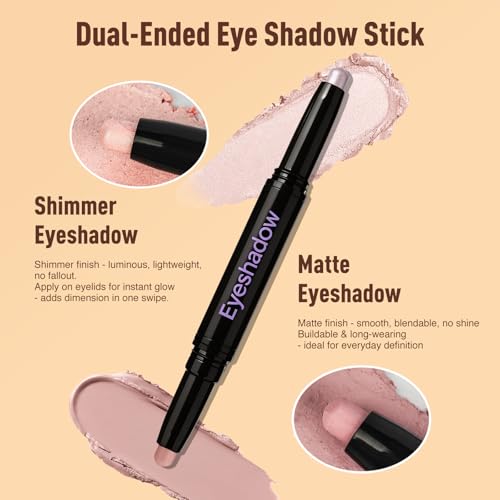 Dual-Ended Cream Eyeshadow Stick - Matte & Shimmer