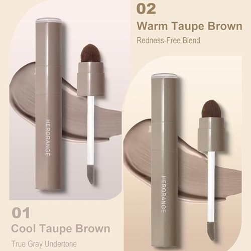Liquid Contour Stick Set with Brush - Cool Grey & Warm Brown Shades for Face & Nose Sculpting