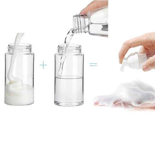 24Pcs Foam Pump Bottle 1oz/30ml Travel Size Plastic Refillable Cosmetic Foam Soap Dispenser for Hand Soap, Shampoo