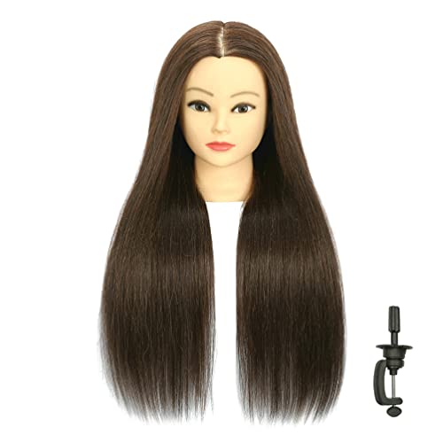 30 Inch Mannequin Head 80% Human Hair Styling Training