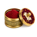 Maroon Sindoor Powder with Handcrafted Brass Box - Premium Quality