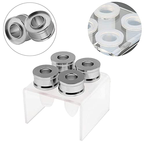 Kalolary 4 Holes Simple Design DIY Makeup Cosmetics Lipstick Mould Silicone Mold Making Tool Set with Lipstick demoulder(Bird Beak-Shape + Heart-Shape + Diamond-Shaped + Double-Beveled)
