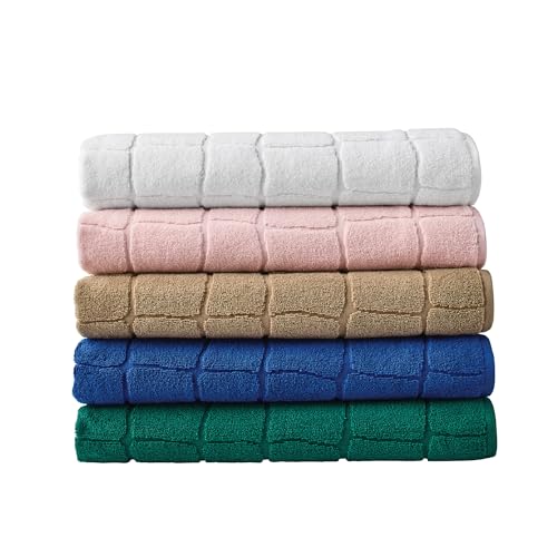 Lacoste Croc Scale 100% Cotton Towels ? Highly Absorbent & Quick Drying, Premium Super Soft Bath Towel, Bathroom Essential, Gift for All Occasions, Machine Washable, Surf Blue, 13" x 13" Wash Cloth