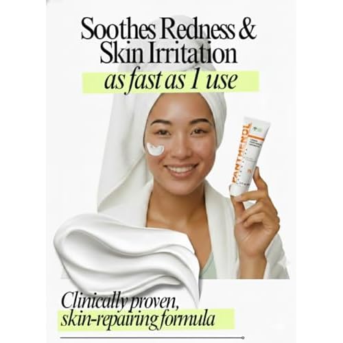 9% Panthenol Barrier Repair Cream - Redness Relief Moisturizer | Post Acne, Laser, Facelift & Burn Care | Soothing Skin with Aloe & Hyaluronic Acid ? Tattoo & Irritation Care, 3.4Oz