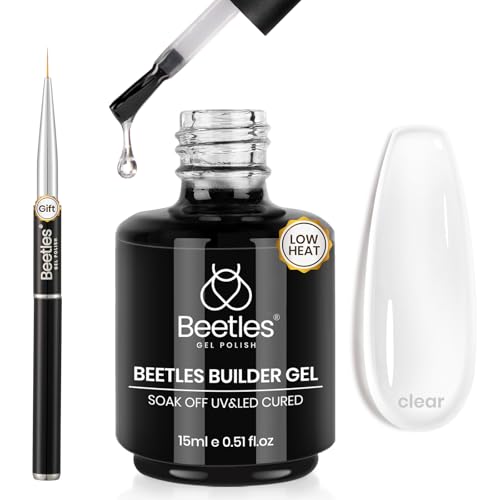 Beetles Builder Gel Low Heat Clear Nail Extension & Strengthening Kit (3-A - Clear)