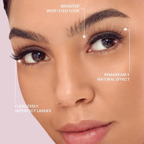 KISS The New Natural False Eyelashes, Easy to Apply, Reusable Fake Lashes, Cruelty Free, Includes 24 Short & Medium Length (12mm-16mm) Natural Volume Trio Lash Clusters - Style ¡®Noir¡¯ (Pack of 3)