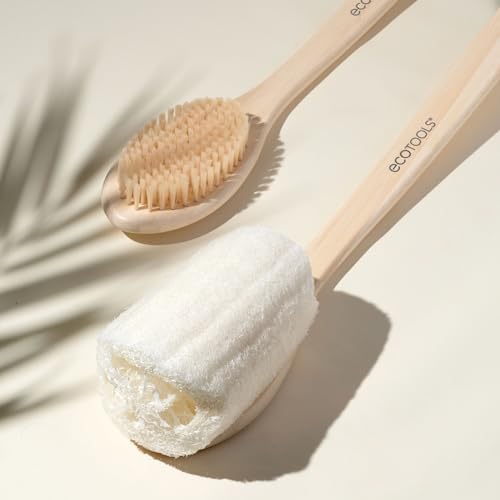 EcoTools Bath Brush with Long Handle | Exfoliating Shower Brush
