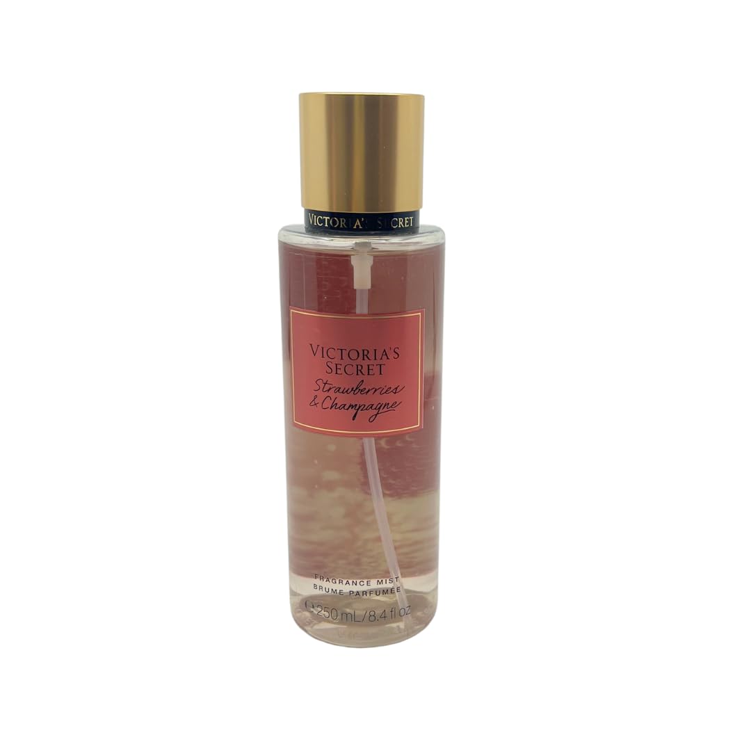 Victoria's Secret Strawberries & Champagne Fragrance Mist 8.4oz and Fragrance Lotion 8oz - Set