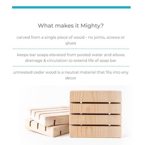 MightyNest Body Wash Set for Men | Blue Charcoal Oars and Alps Bar Soap and Cedarwood Soap Tray | Moisturizing for all Skin Types | Sustainable and Plastic Free | 2 Piece Gift Set