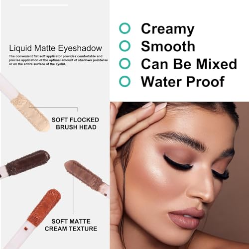 Matte Liquid Eyeshadow Set 8 Colors Waterproof Creamy