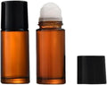 2Pcs 50ml Brown Glass Essential Oil Roller Bottles