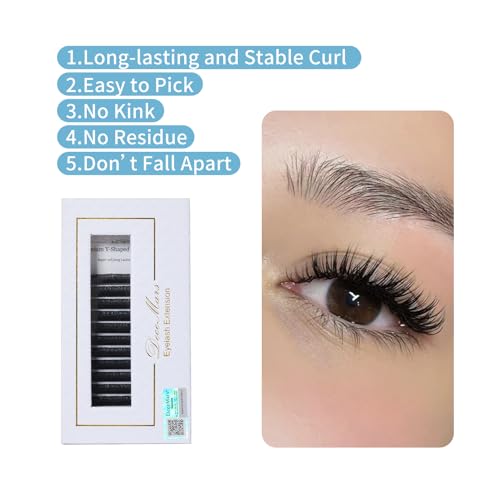 DeceMars YY Eyelash Extensions 0.07mm D Curl 8-12mm Mix