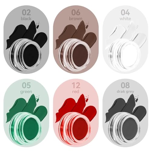 Waterproof Gel Eyeliner Set with Brush - Long Lasting