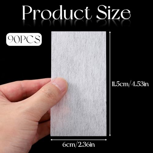 90PCS Perm Hair Papers for Salon & Home Use Disposable Polyester Wraps