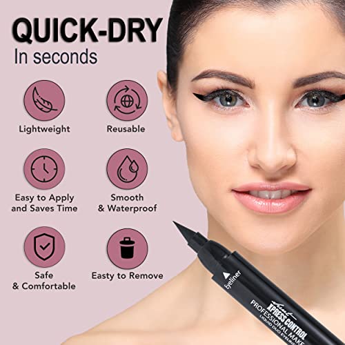 Secret Xpress Control Winged Eyeliner Stamp - Waterproof Liquid Pen (2 Pack)
