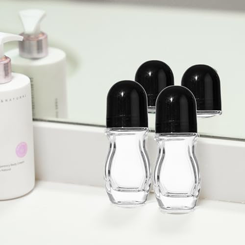 50ml Glass Roller Bottles for Essential Oils & Perfume (2-Pack)