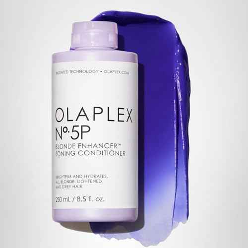 Olaplex Nº. 5P Blonde Enhancer Purple Toning Conditioner: Neutralizes Brassiness & Strengthen | Repairs Damages & Hydrates Hair | For Coily, Curly, Straight, and Wavy, 250 mL / 8.5 Fl. Oz.