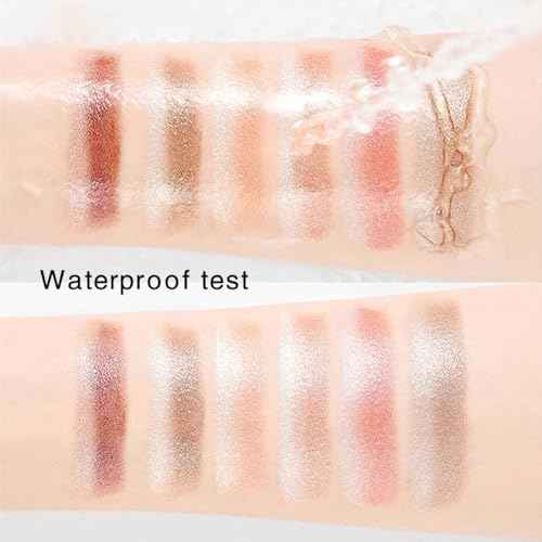 2 Color Eyeshadow Stick Set, Portable 2 Tone Eyeshadow Gradient Stick Glitter Gradient Waterproof Eye shadow Pen for Eye Make Up Tool (4 PCS)(PINK)