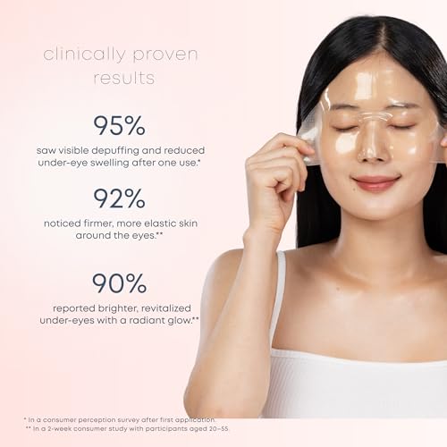 Lunair Collagen Hydrogel Face Mask with Microhole Technology ? Firming, Hydrating & Brightening Sheet Mask for Glass Skin, Plumps & Boosts Elasticity (5 Sheets)