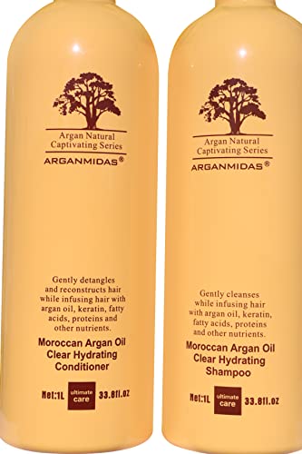 Moroccan Argan Oil Hydrating Shampoo & Conditioner Set - 33 oz